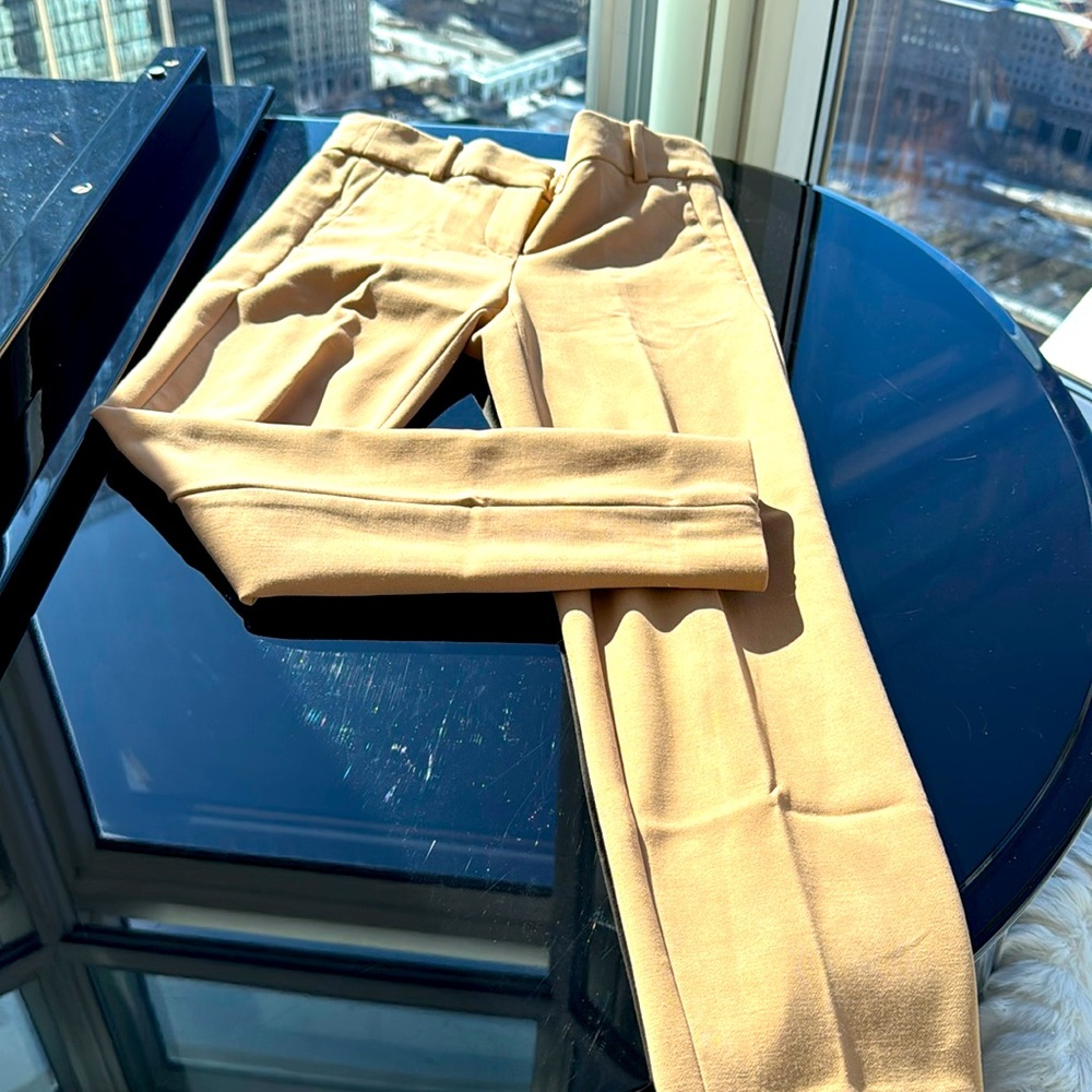 JCrew stretch Cameron trouser in camel color